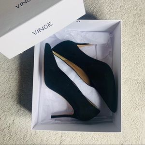 VINCE Suede Portia Pointed Toe Heel